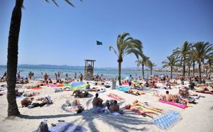 Het strand aan de boulevard van Mallorca